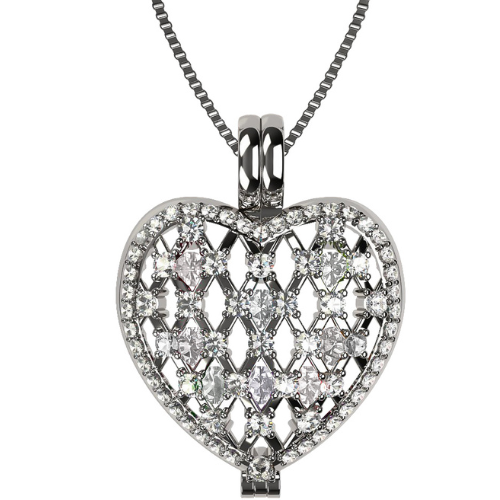 Birthstone and mother of pearl heart locket.