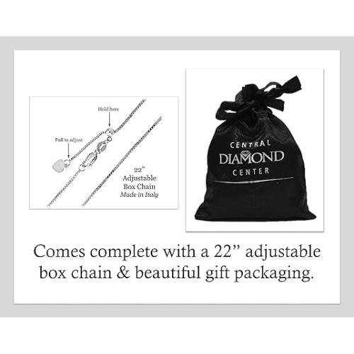Central Diamond Center Solid Sterling Silver Tic Tac Toe Necklace made with Pure Brilliance Zirconia
