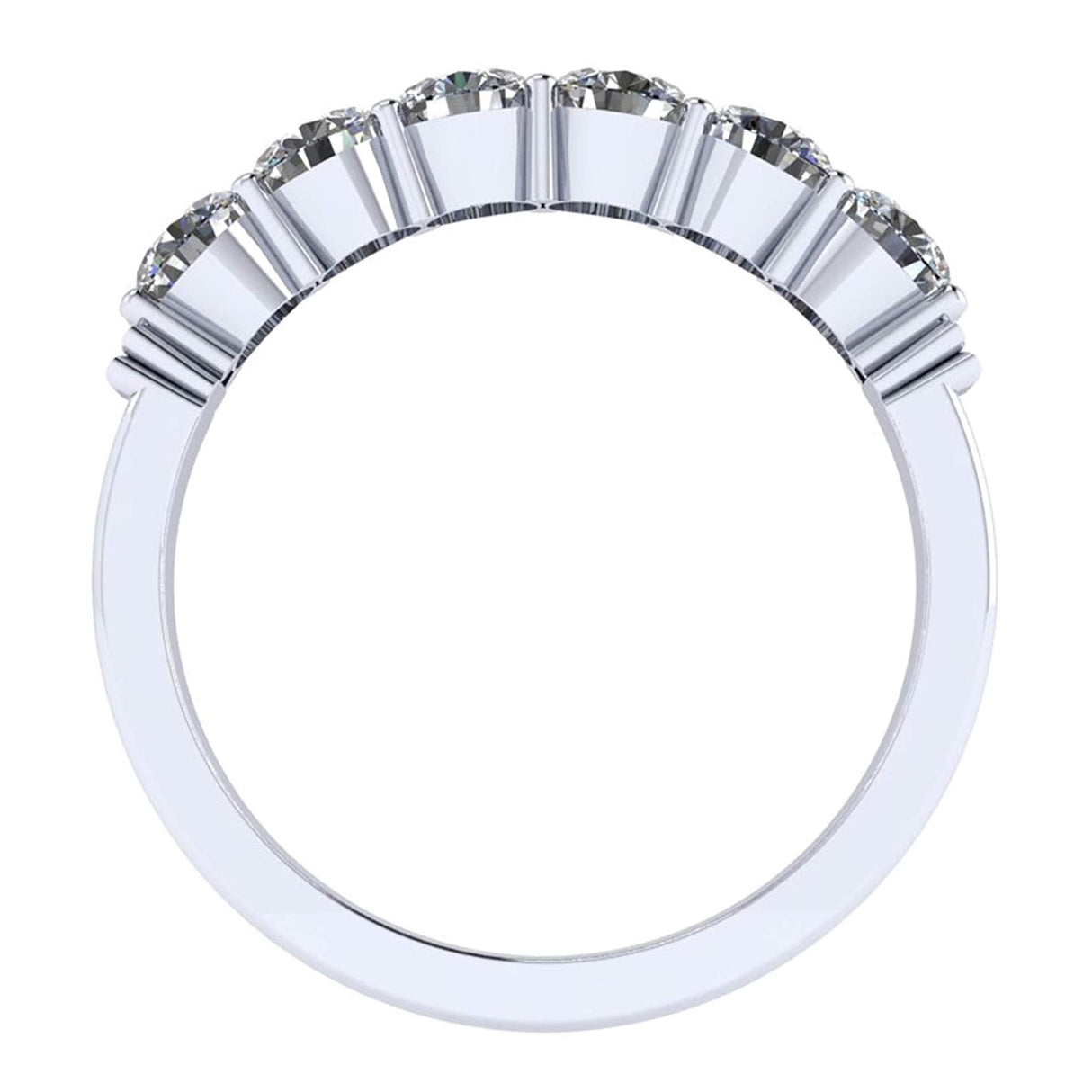 NANA Jewels Simulated 5 Stone 1carat Diamond Engagement Ring Wedding Ring CZ-Silver-10K or 14k Gold