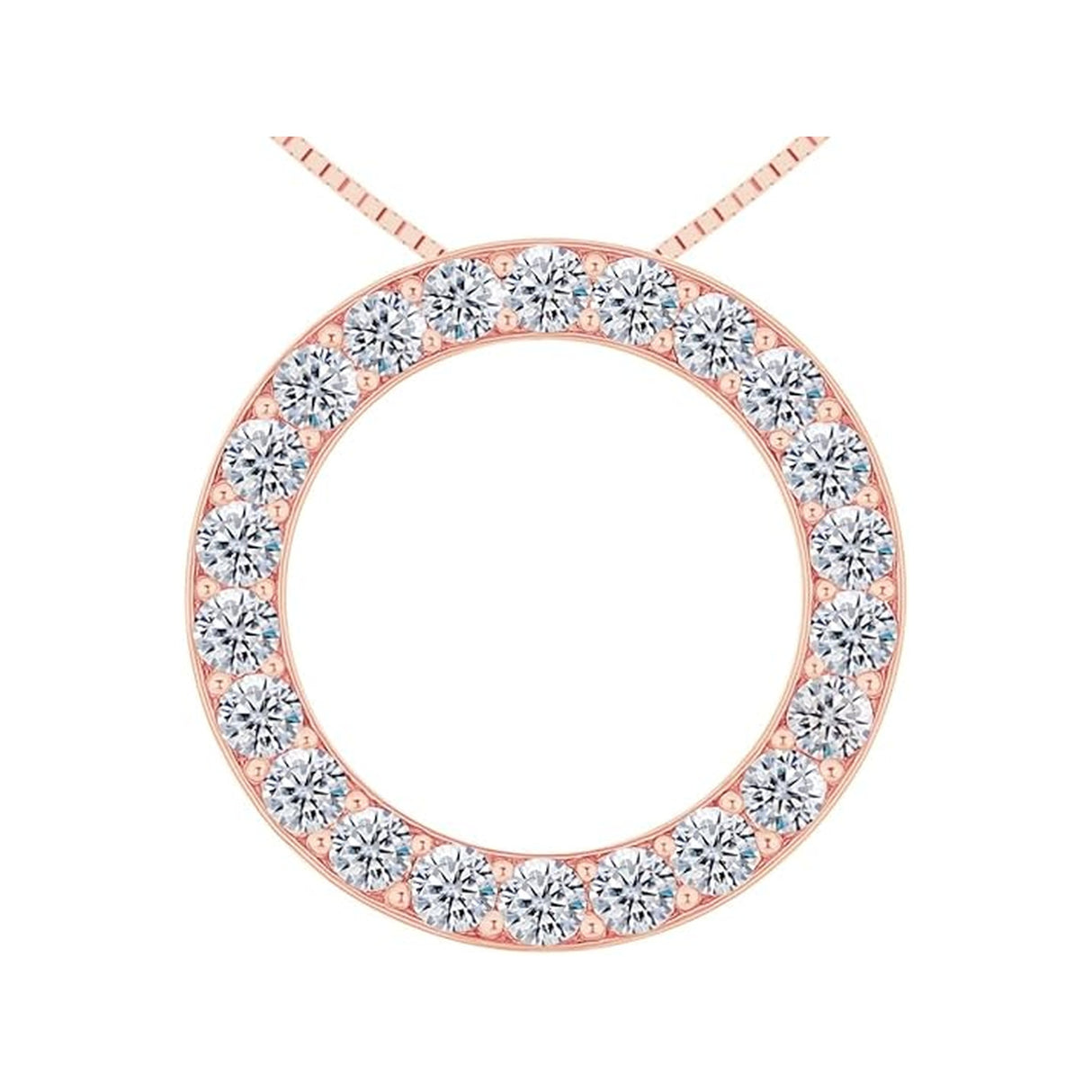 Central Diamond Center Sterling Silver Circle of Life Pendant Necklace – 5.00 Carat Cubic Zirconia (27 Stones, 3.50mm Each) – 925 Silver, 5g – Eternal Love Jewelry for Women