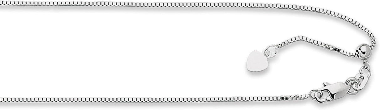 Central Diamond Center Adjustable Box Chain - Made in Italy