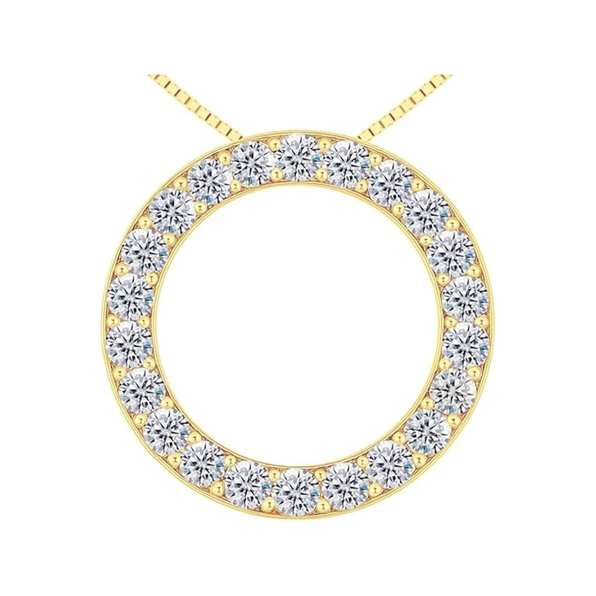 Central Diamond Center Sterling Silver Circle of Life Pendant Necklace – 5.00 Carat Cubic Zirconia (27 Stones, 3.50mm Each) – 925 Silver, 5g – Eternal Love Jewelry for Women