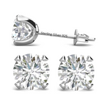 NANA Jewels Moissanite Stud Earrings & Solitaire Pendant Necklace in Sterling Silver