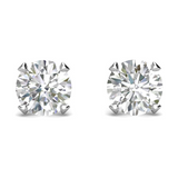 NANA Jewels Moissanite Stud Earrings & Solitaire Pendant Necklace in Sterling Silver