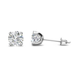 NANA Jewels Moissanite Stud Earrings & Solitaire Pendant Necklace in Sterling Silver