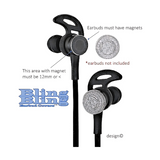 Central Diamond Center Bling Bling Earbud Covers (Platinum Plated)