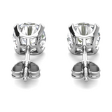 NANA Jewels Moissanite Stud Earrings & Solitaire Pendant Necklace in Sterling Silver