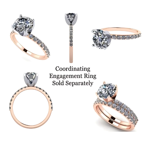 NANA Jewels Wedding Band Cubic Zirconia in 925 Sterling Silver 10K and 14K Gold Half Eternity Stackable Anniversary Ring Size 4-12