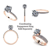 NANA Jewels Wedding Band Cubic Zirconia in 925 Sterling Silver 10K and 14K Gold Half Eternity Stackable Anniversary Ring Size 4-12