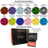 Central Diamond Center U'r Family Ring w/ 1 to 9 Simulated Birthstones in Sterling Silver, 10k, 14K Gold, Mothers Rings