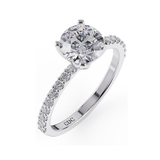CVD Lab Grown Diamond Engagement Ring - 10K Solid Gold, Round Cut Solitaire, 0.50ct-2.00ct, G-H/VS-SI Clarity