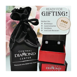 Diamond Stud Earrings CVD Lab Grown Diamonds solid 14K post & Silver basket, 7 or 9 Stone Cluster