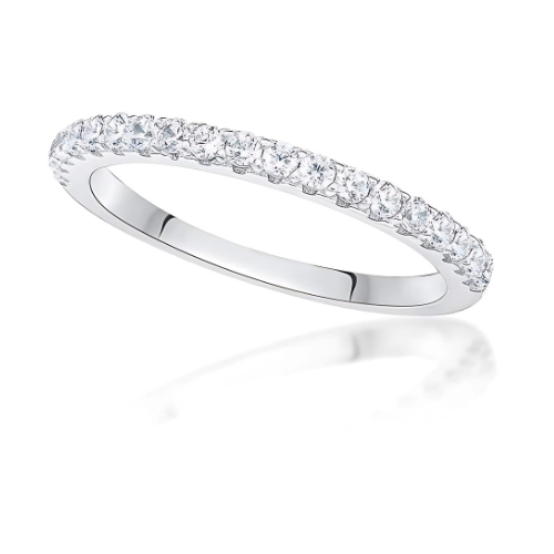 NANA Jewels Wedding Band CZ Ring 3/8cttw Stackable Ring in Solid 10K Gold w/Pure Brilliance Zirconia, Fashion Ring