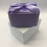 Elegant lilac jewelry box for women, multi-department.