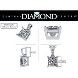 Sterling silver solitaire necklace with Pure Brilliance.