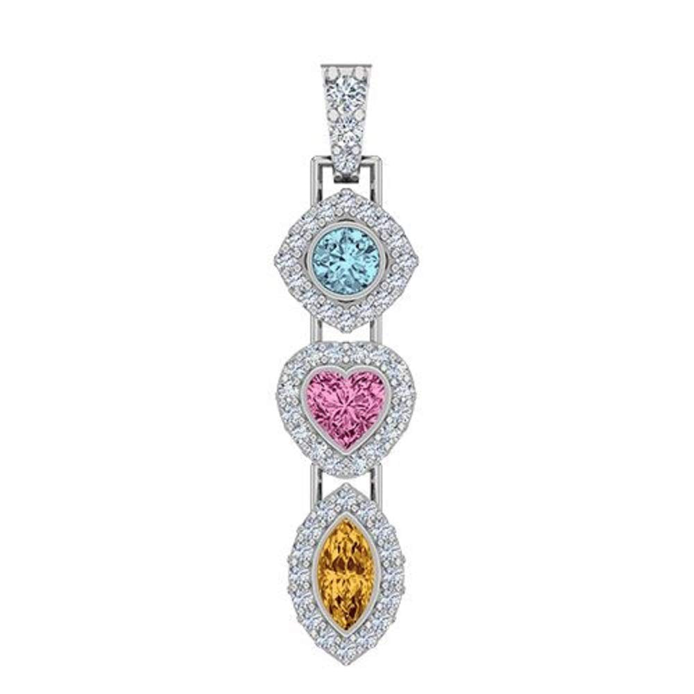 Sterling silver Add-A-Link birthstone pendant.