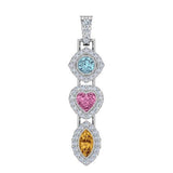 Sterling silver Add-A-Link birthstone pendant.