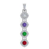 Mix & match birthstone necklace with a 22" chain