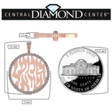 Central Diamond Center Shema Israel Partial Hebrew Prayer Pendant Necklace in Sterling Silver w/ Pure Brilliance Zirconia CZ