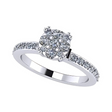 CVD diamond engagement ring, 10k gold