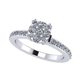 CVD diamond engagement ring, 10k gold
