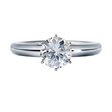 NANA Jewels simulated diamond solitaire engagement ring in 14k gold.

