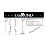 Earring Jacket for Stud Earrings in Solid 925 Sterling Silver made with Pure Brilliance Zirconia CZ