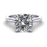 VOUS 3 carat Simulated Diamond Solitaire Engagement Rings Assorted shapes in Solid Sterling Silver & CZ