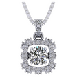 Rhombus Dancing Gemstone Necklace in 925 sterling silver.