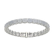 Lab created CVD diamond cluster tennis bracelet in 10kt gold.
