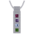 Princess Mothers Pendant Necklace, sterling silver.