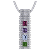 Princess Mothers Pendant Necklace, sterling silver.