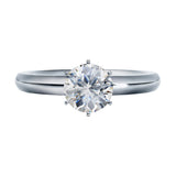 NANA Jewels Matrix Simulated Diamond Engagement Ring Solitaire 1 to 4 carat in Silver 10k & 14k Gold