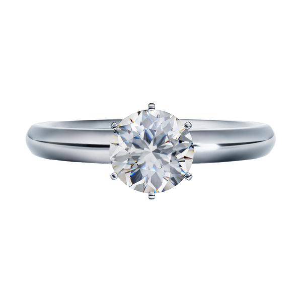 NANA Jewels Matrix Simulated Diamond Engagement Ring Solitaire 1 to 4 carat in Silver 10k & 14k Gold