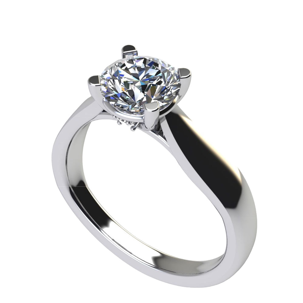 NANA Jewels 1.00-4.00ct Lucita Round Cut Solitaire Wedding Engagement Ring Series, 10K Gold w/Cubic Zirconia Simulated Diamond(A)