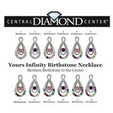 Yours Infinity Mother & Child Birthstone Necklace w/ 1 to 12 Stones in Silver, 10K, or 14K Gold