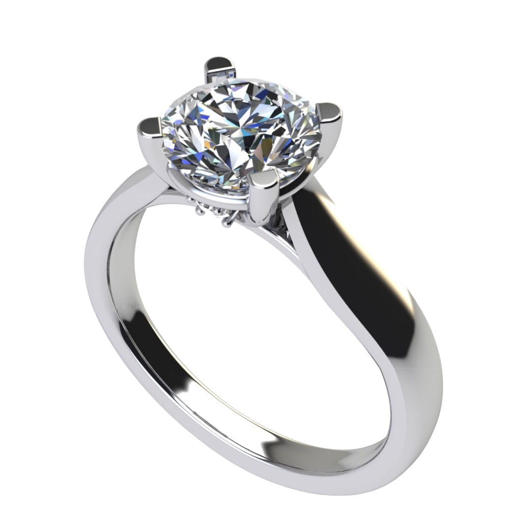 NANA Jewels 1.00-4.00ct Lucita Round Cut Solitaire Wedding Engagement Ring Series, 10K Gold w/Cubic Zirconia Simulated Diamond(A)