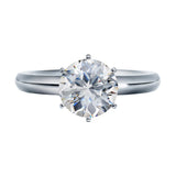 NANA Jewels Matrix Simulated Diamond Engagement Ring Solitaire 1 to 4 carat in Silver 10k & 14k Gold