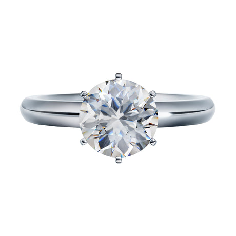 NANA Jewels Matrix Simulated Diamond Engagement Ring Solitaire 1 to 4 carat in Silver 10k & 14k Gold