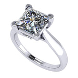 NANA Jewels 1.00-4.00ct Lucita Cushion & Princess Cut Solitaire Wedding Engagement Ring Series, 10K Gold w/Cubic Zirconia Simulated Diamond(B)