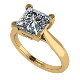 NANA Jewels 1.00-4.00ct Lucita Cushion & Princess Cut Solitaire Wedding Engagement Ring Series, 10K Gold w/Cubic Zirconia Simulated Diamond(B)