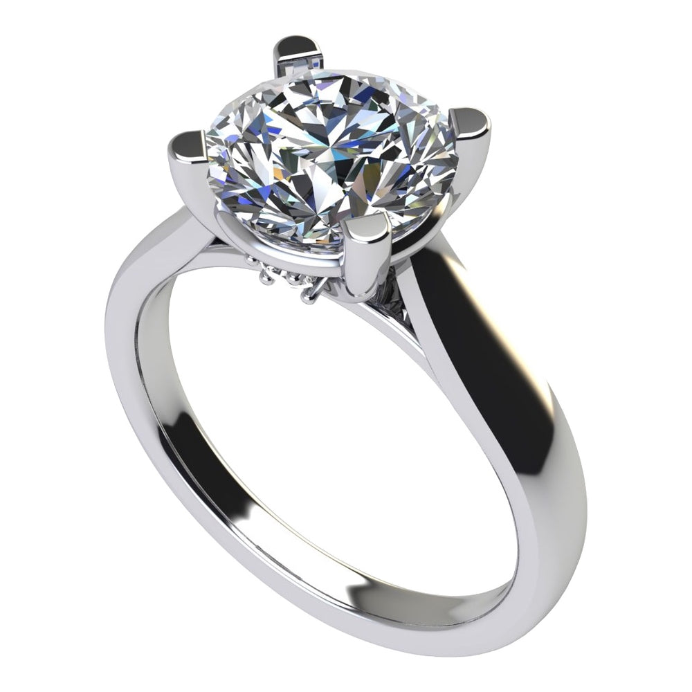 NANA Jewels 1.00-4.00ct Lucita Round Cut Solitaire Wedding Engagement Ring Series, 10K Gold w/Cubic Zirconia Simulated Diamond(A)