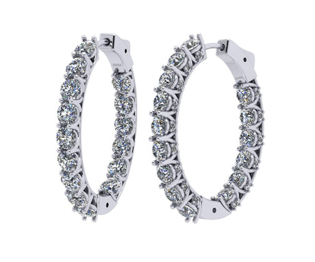 Zsa Zsa Oval Hoop Earrings in solid 925 sterling silver.