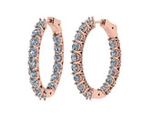 Detail of the Zsa Zsa oval hoop earrings.