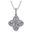 4 Points Dancing Gemstone Pendant Necklace sterling silver.