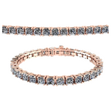Nana Jewels Pure Brilliance Zirconia Asscher Cut Tennis Bracelet, 7" Or 8" In Gold Plated Sterling Silver, 13.00Ctw-53.00Ctw