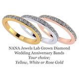 Central Diamond Center Lab Created CVD Diamond Wedding Anniversary Band 1/5ctw 10kt Gold
