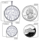 Central Diamond Center Shema Israel Partial Hebrew Prayer Pendant Necklace in Sterling Silver w/ Pure Brilliance Zirconia CZ