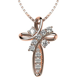 Personalized Family Cross with 1 to 11 birthstones.