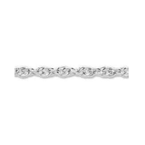 Sterling Silver Loose Rope Chain-Made In Italy, White, Yellow Or Rose Gold Plated